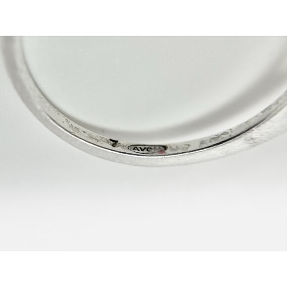 Avon Vintage 925 Sterling Silver, Amethyst & Cubic Zirconia Teardrop Ring Size 7 - Picture 5 of 5